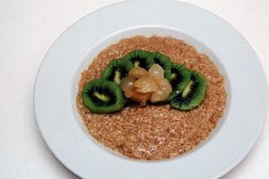 Coconut and Palm Sugar, Tapioca with Chinese Gooseberry