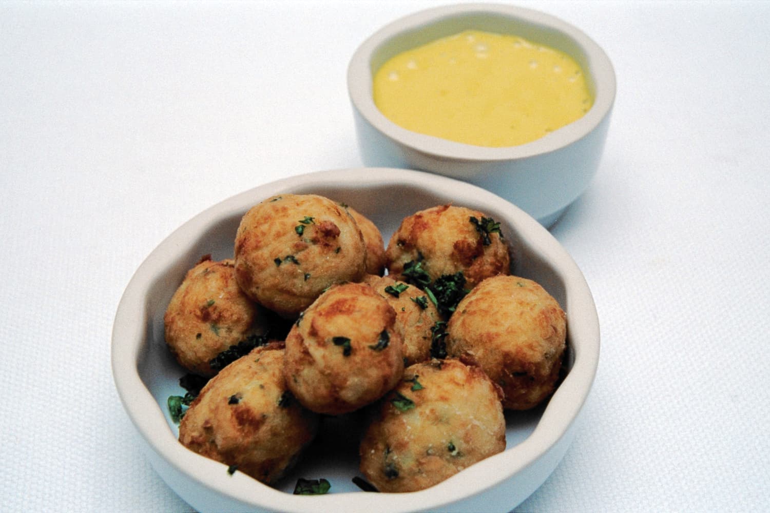 Salt Cod Balls with Saffron Aioli