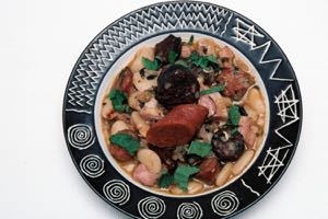 Spanish Sausage and Bean Stew with Fresh Mint