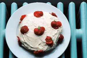 Hazelnut Meringue and Strawberry Gateau