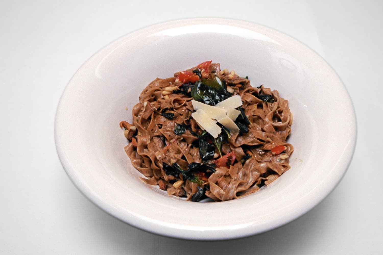 Fettuccine with Coriander, Basil, Mint and Cashews