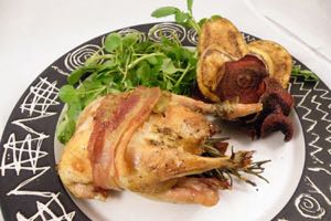 Roast Partridge ready to eat