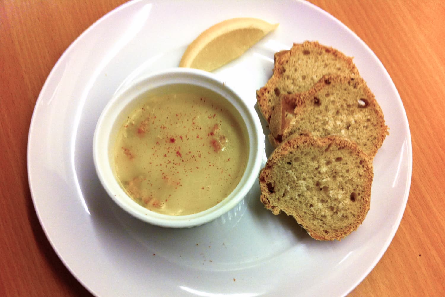 Potted Shrimps, served in a ramkin