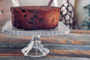 Figgy Christmas Cake, prior to decorating.