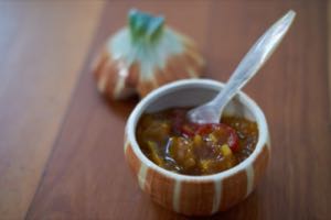 Mango Chutney in serving bowl.